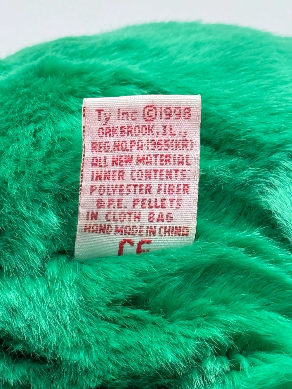 Vintage 1998 TY Beanie Buddy Erin Green Bear Plush Shamrock St Patrick’s Day